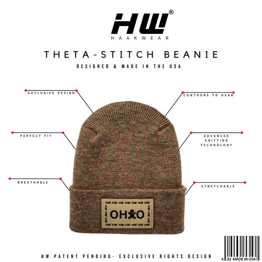 Haakwear H Stitch Beanie, Ohio Cookie