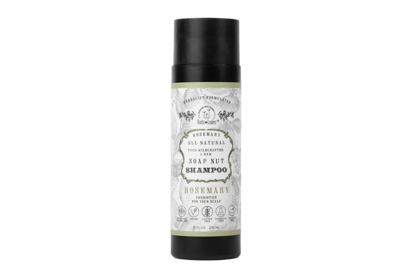 All Natural Soapnut SHAMPOO - ROSEMARY- wild fermented probiotics for your scalp