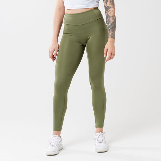 Risea - High-Rise with Pocket Leggings - Sage