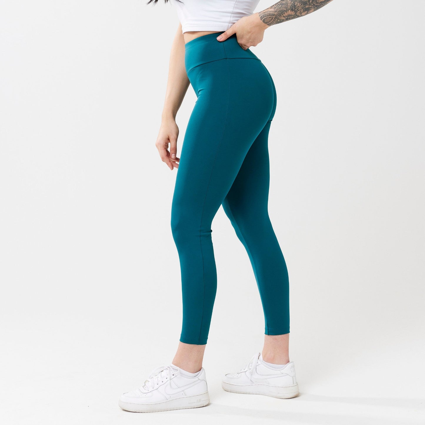 Risea - High-Rise Leggings - Rich Teal