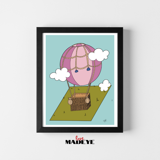 Hot Air Balloon Print
