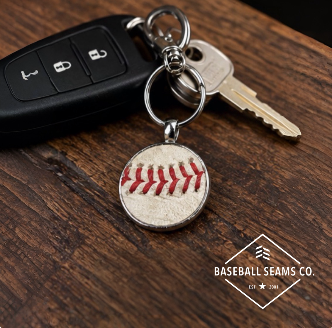 Baseball Seam Keychain