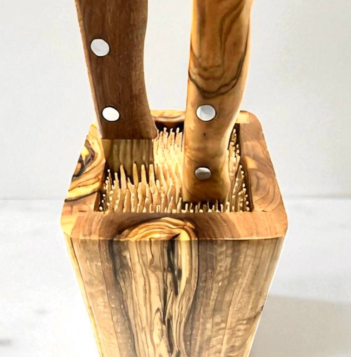 Olive Wood Knife Block
