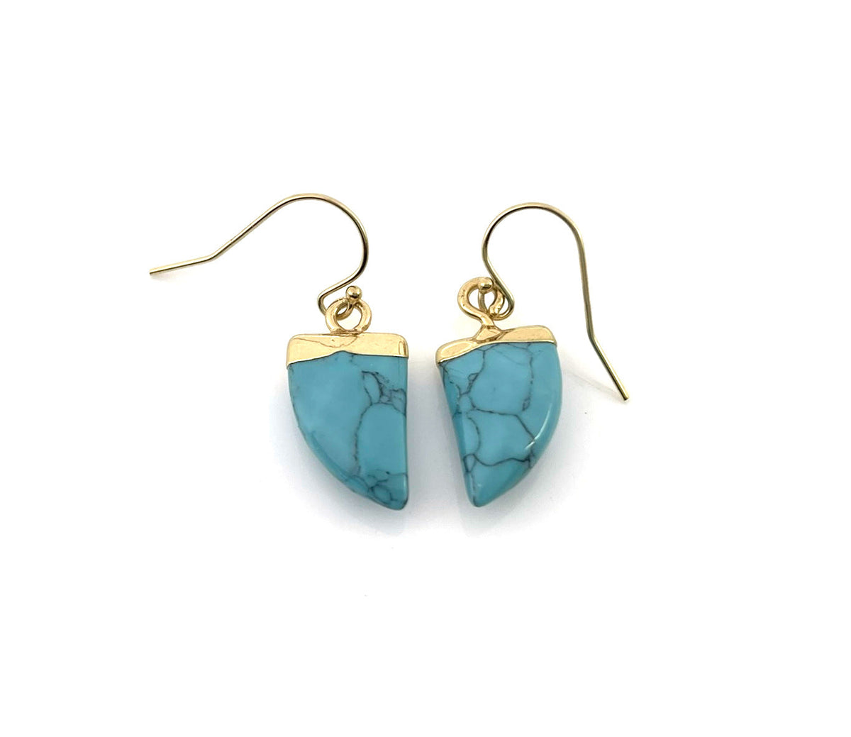 Turquoise Howlite Drop Earrings – 14K Gold Filled