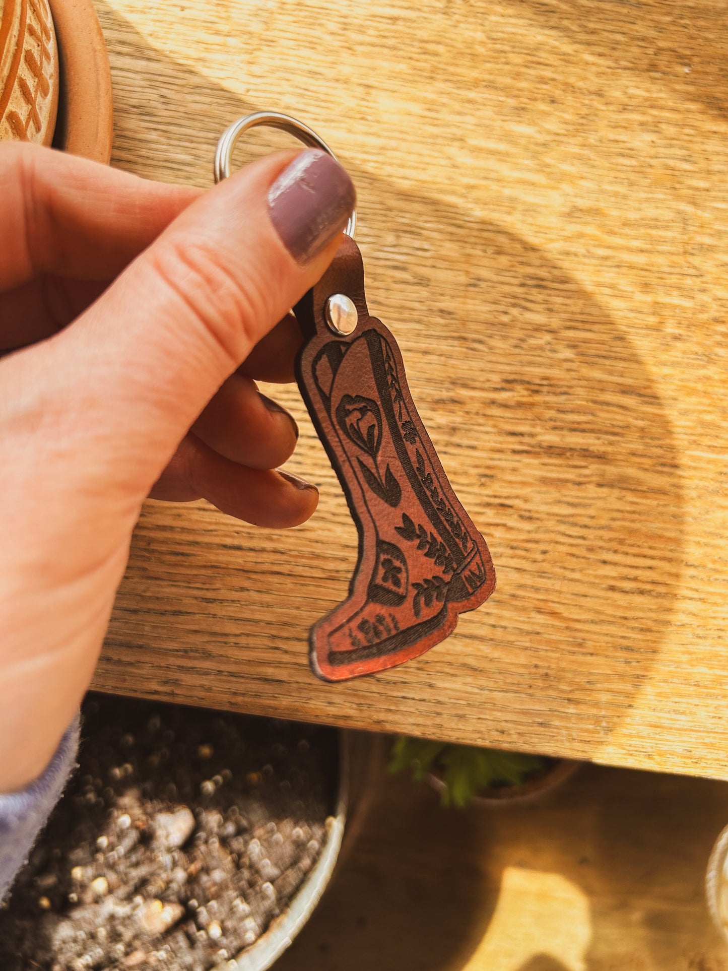 Cowgirl Boot Keychain