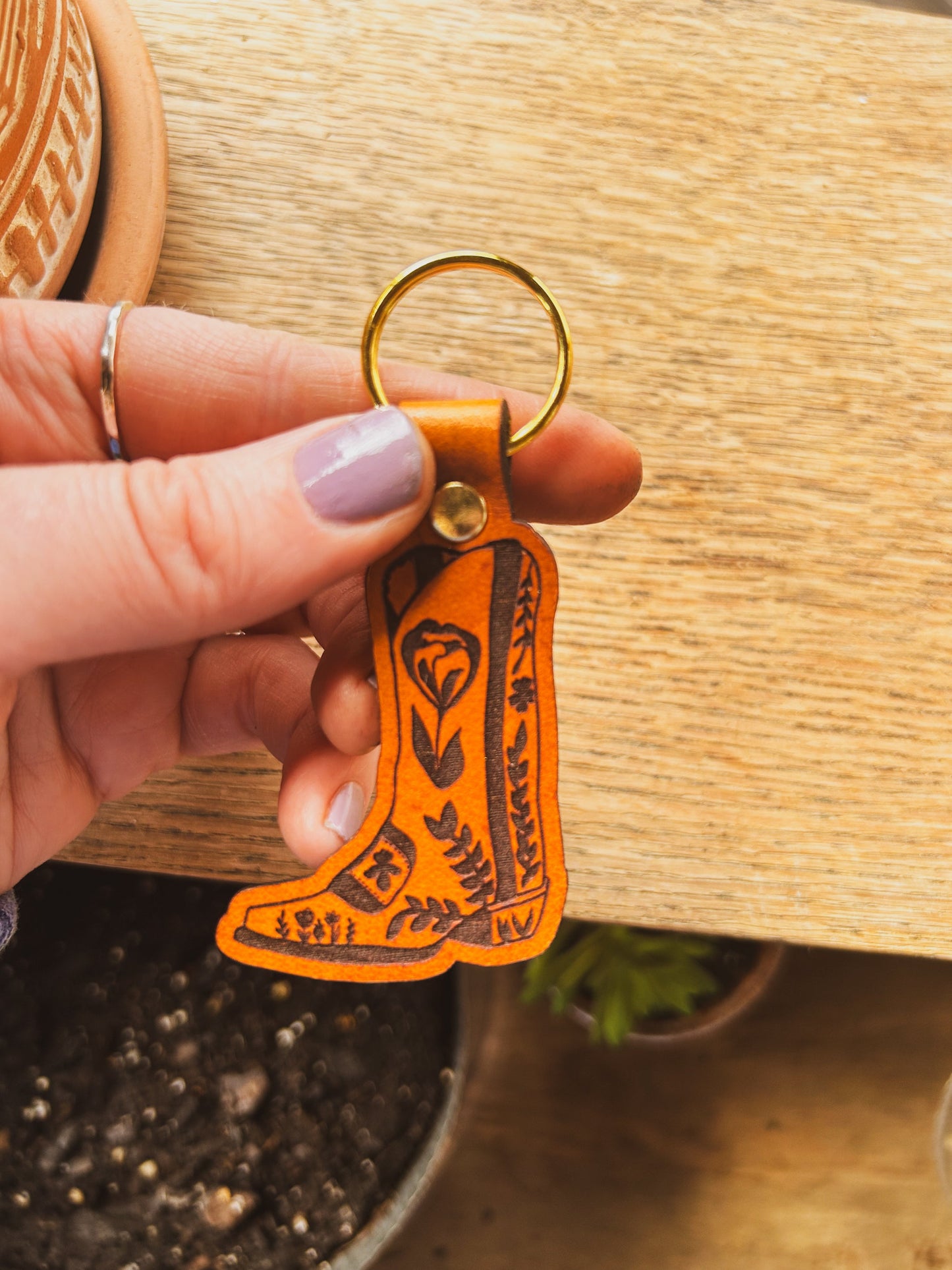 Cowgirl Boot Keychain