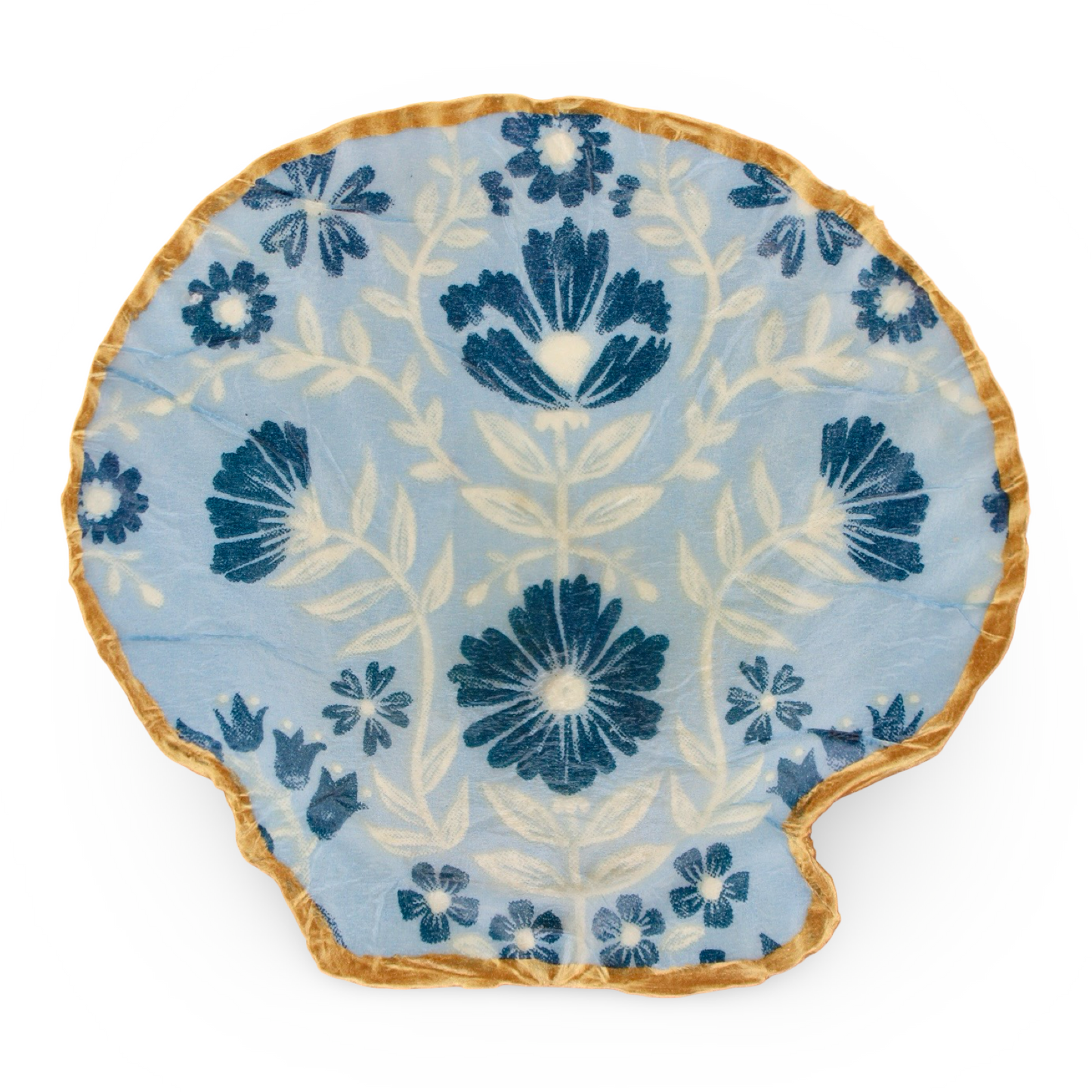 Blue Regency Shell Jewelry and Trinket Dish