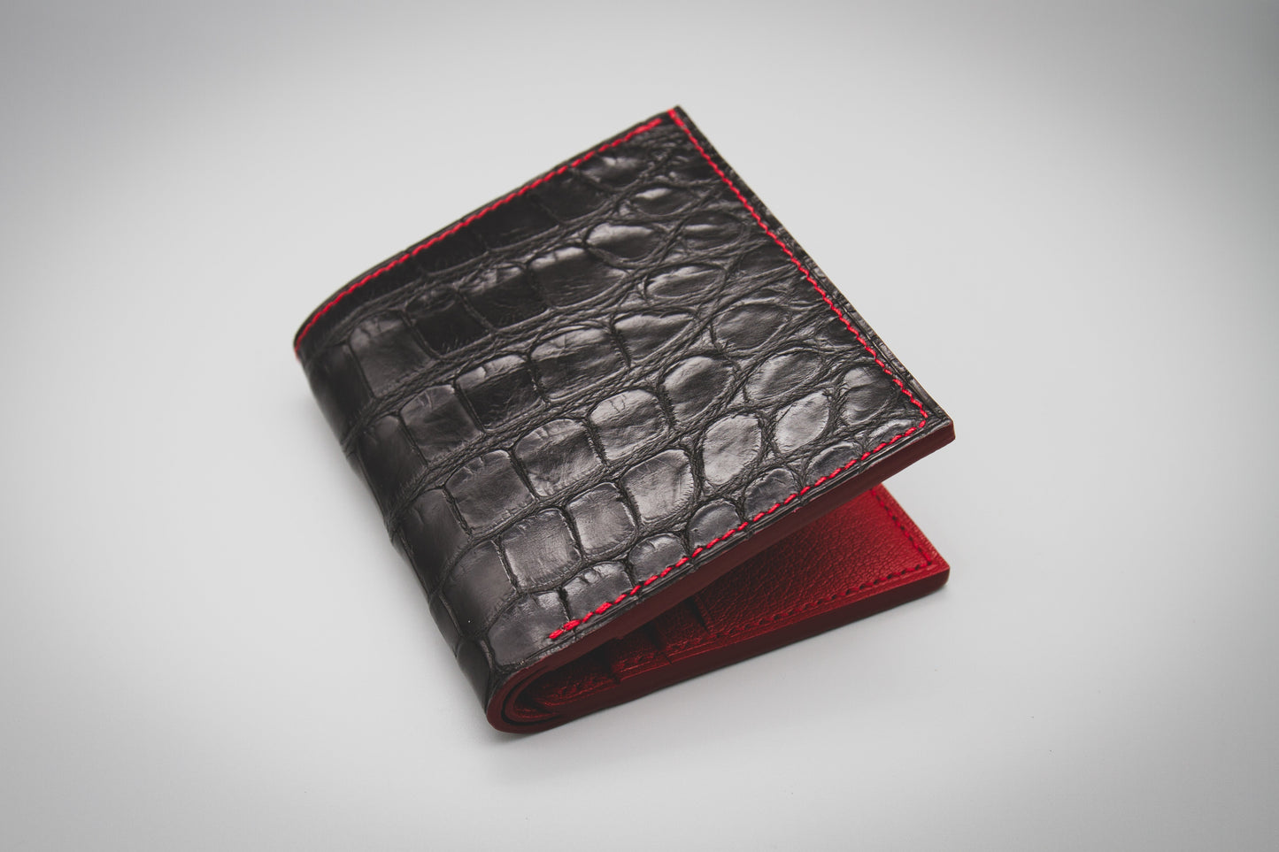 American Alligator Short Wallet - Black