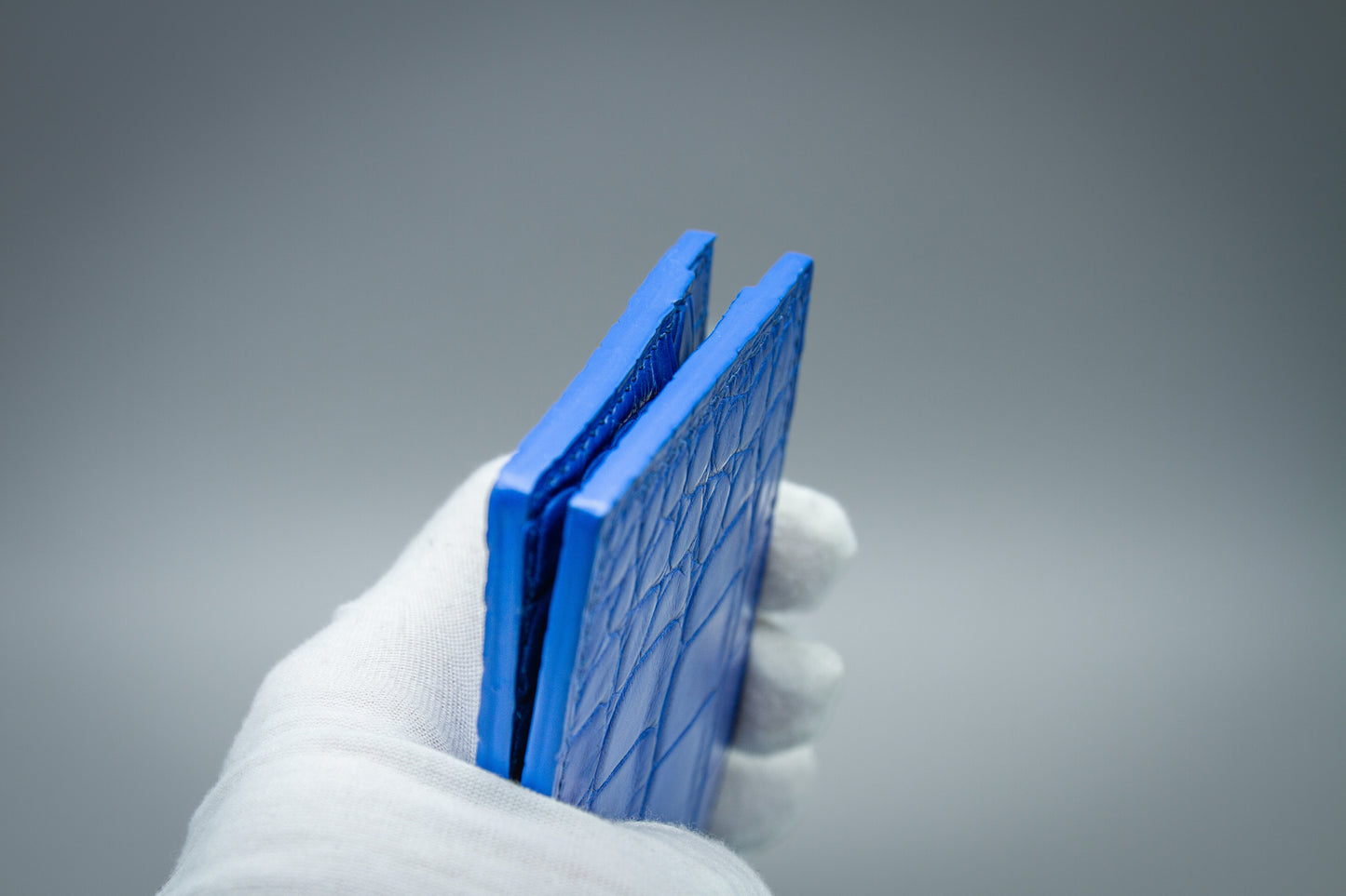 Crocodile Money Clip Wallet - Blue
