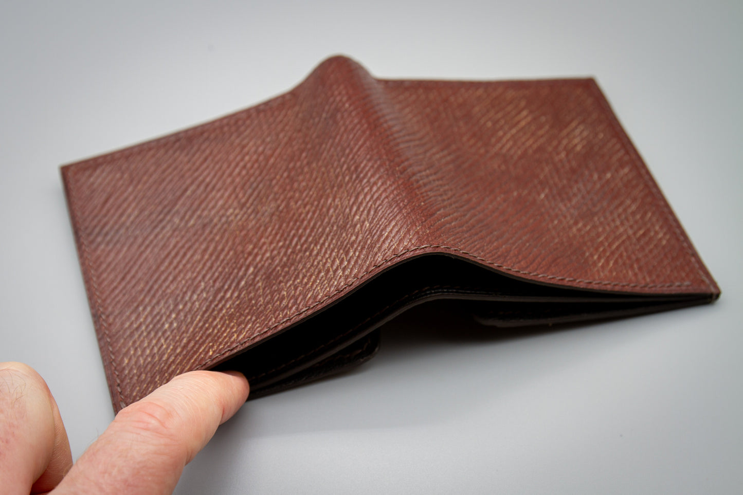 Russian Hatch Leather Wallet - Brown