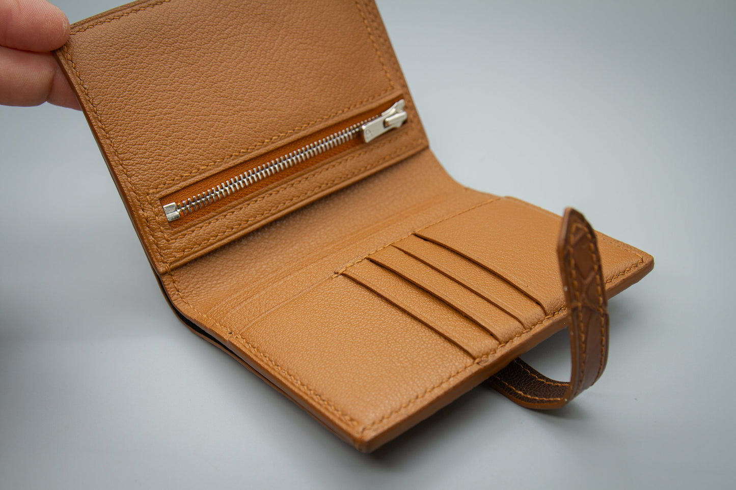 Small Alligator Leather Wallet for Women