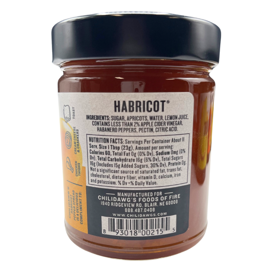 SALE CLOSE DATED | Habricot Pepper Spread | 9 oz | Gluten Free | Chili Dawg's Foods of Fire