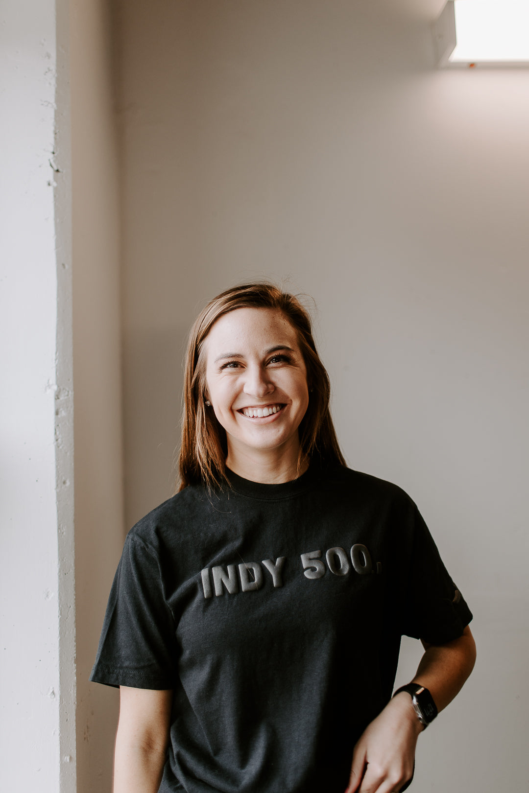 Indy 500 Puff Ink Tee – Black