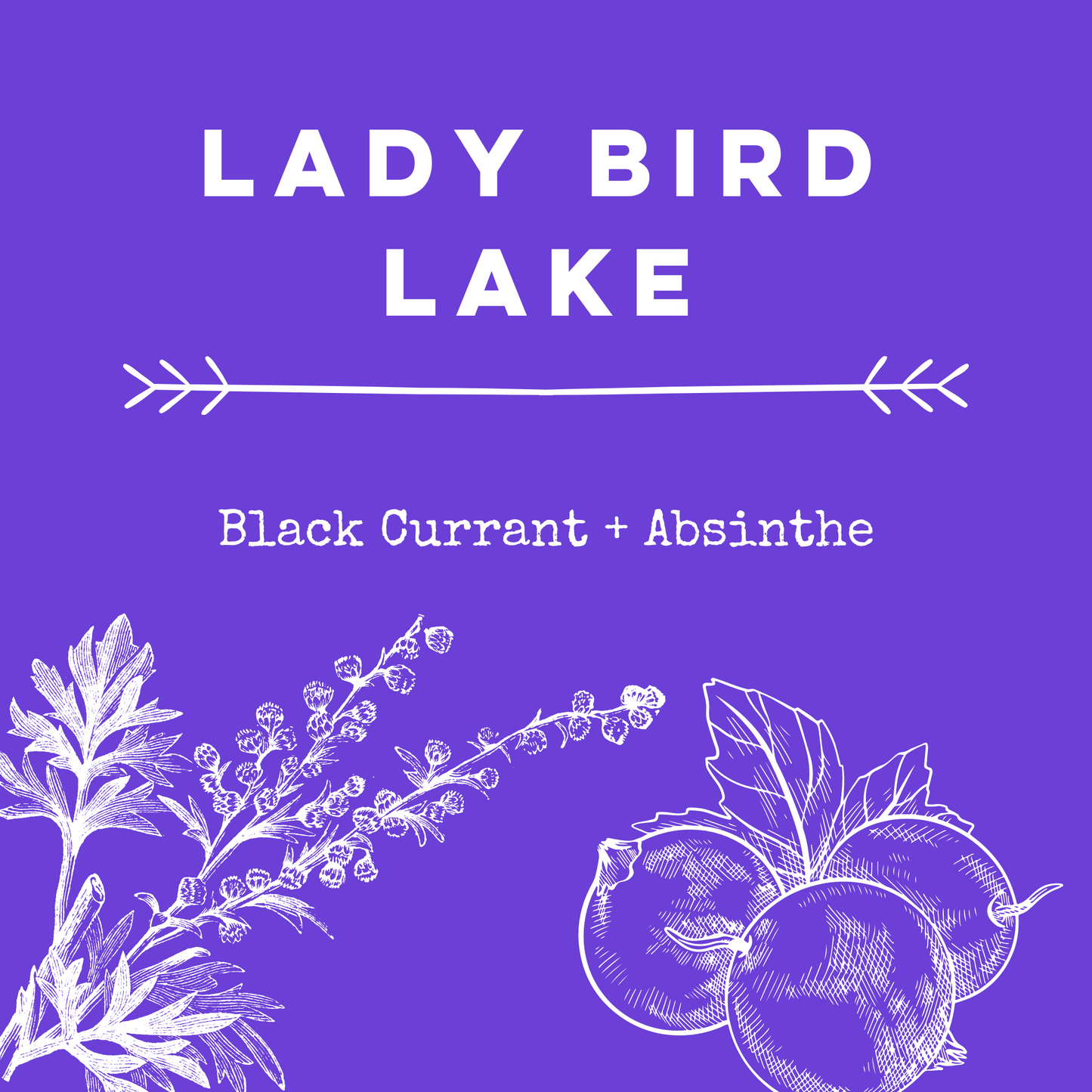 Lady Bird Lake [Black Currant + Absinthe] Soy Candle