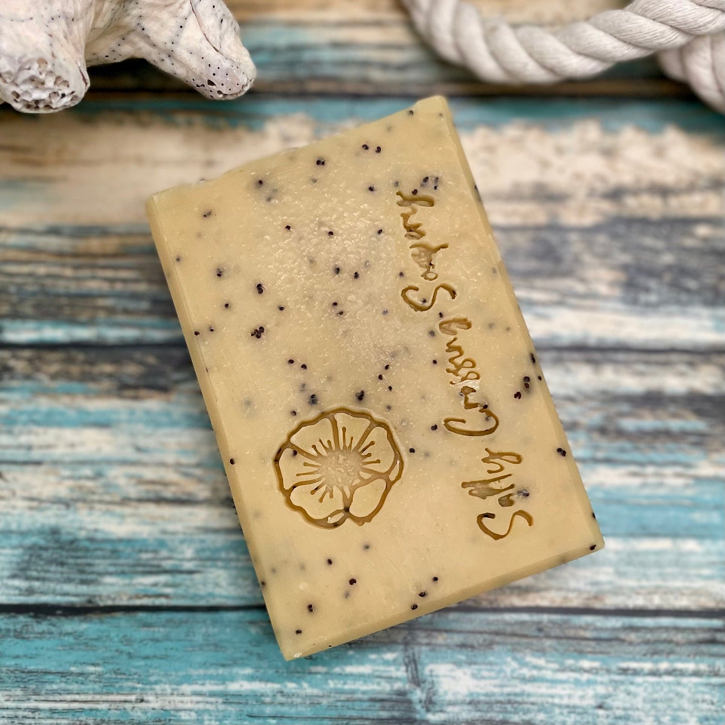 Lemon Poppy Scrub Soap Bar with Tallow & Goat Milk