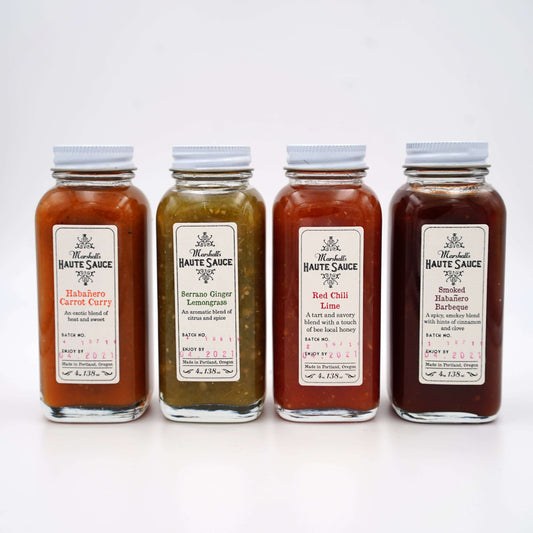 A Hot Sauce Gift Set- Marshall's Haute Sauce- Cooking Gifts For Men and Women