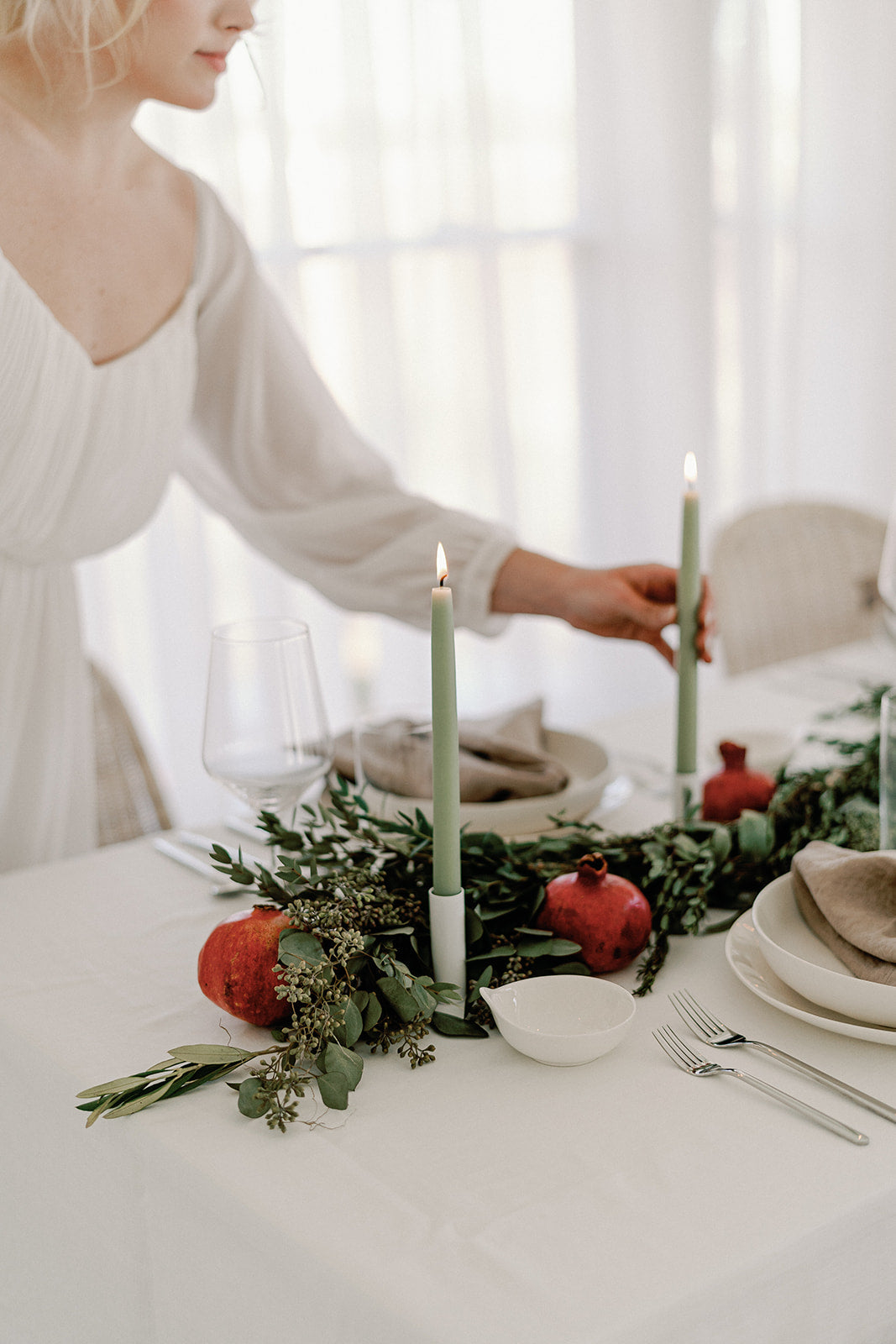 Eucalyptus | Dipped Beeswax Taper Candles
