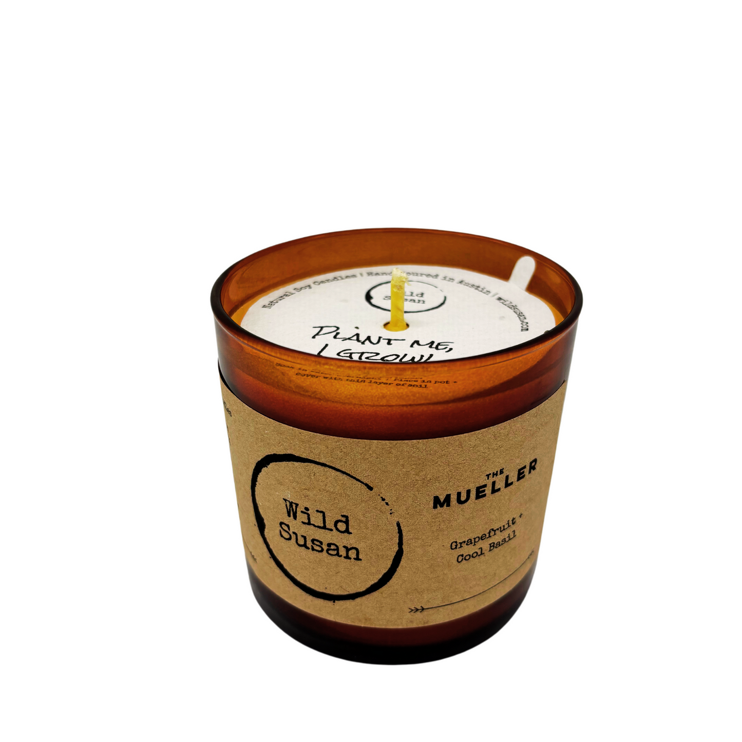 Mueller [Grapefruit + Cool Basil] Soy Candle