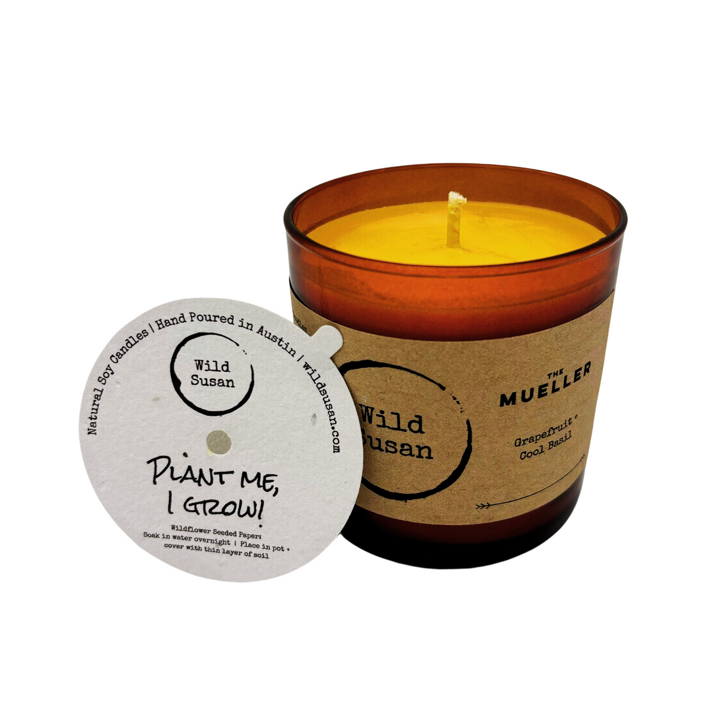 Mueller [Grapefruit + Cool Basil] Soy Candle