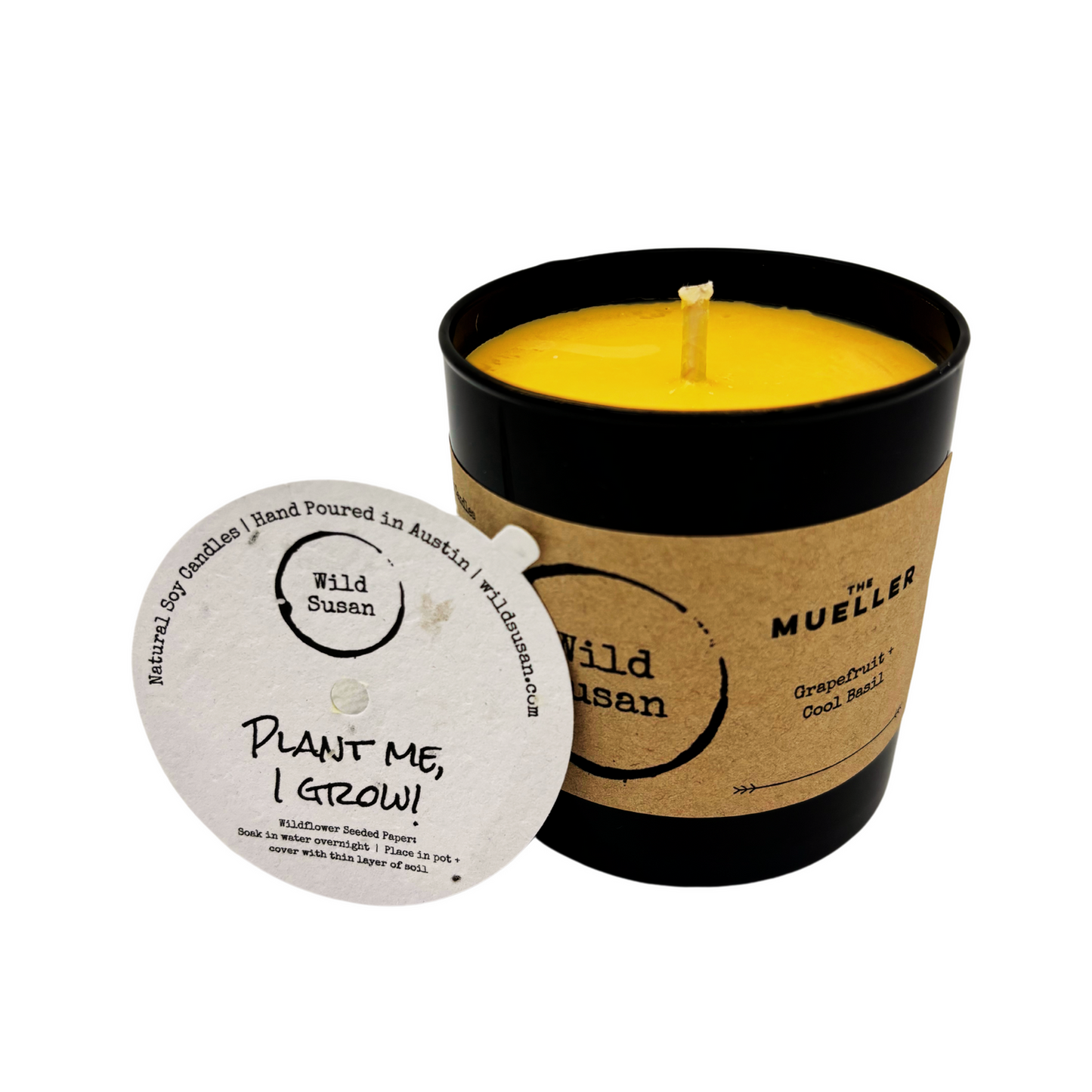 Mueller [Grapefruit + Cool Basil] Soy Candle