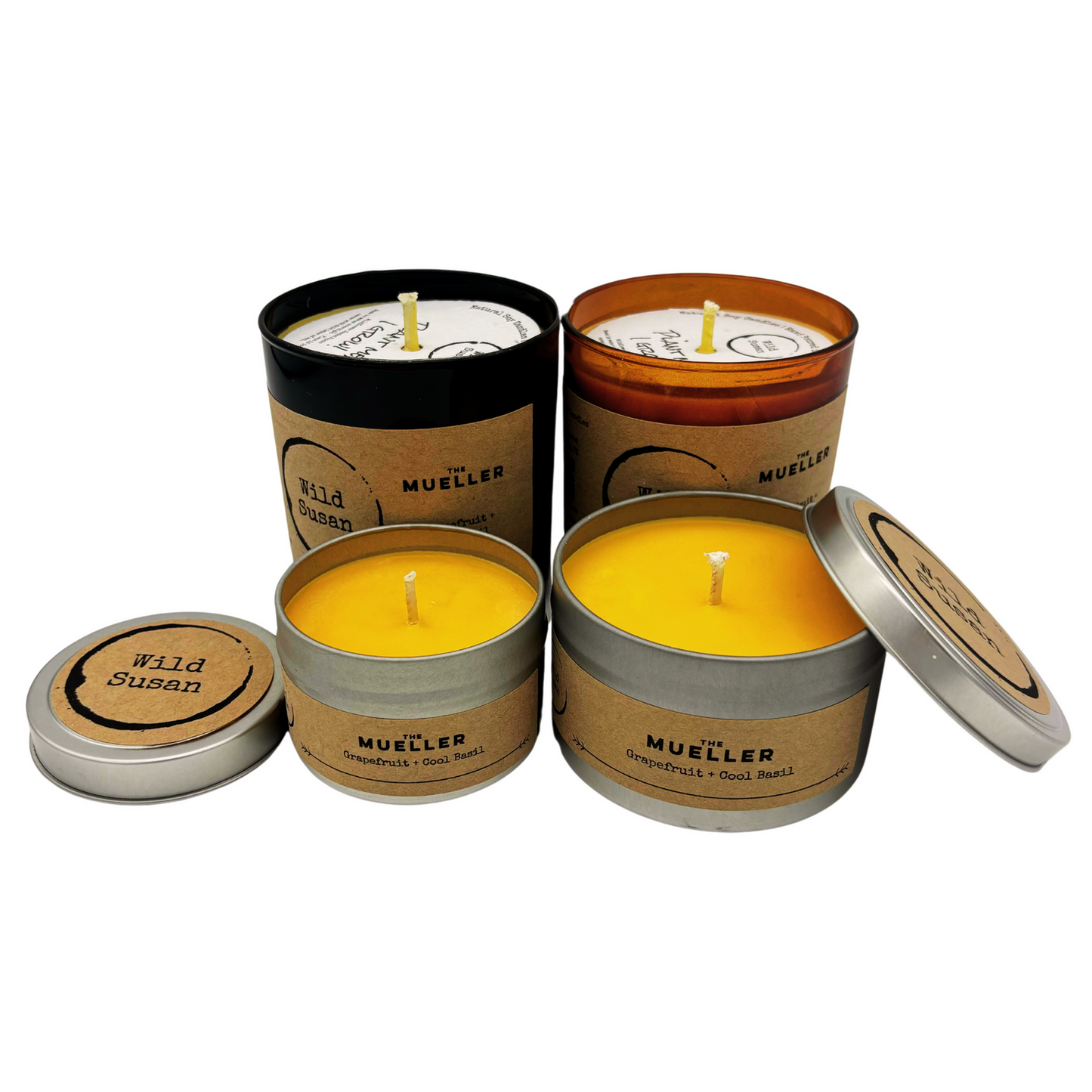 Mueller [Grapefruit + Cool Basil] Soy Candle