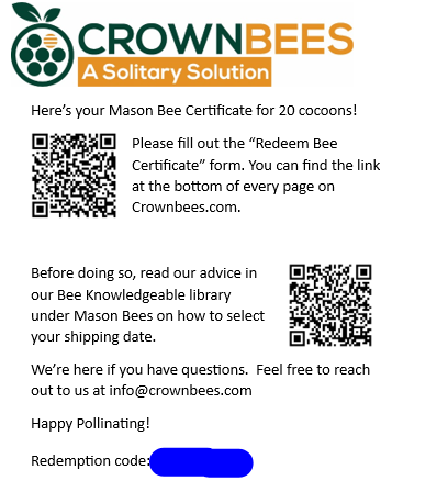 Chalet Bee House Complete Kit with Bee Certificate