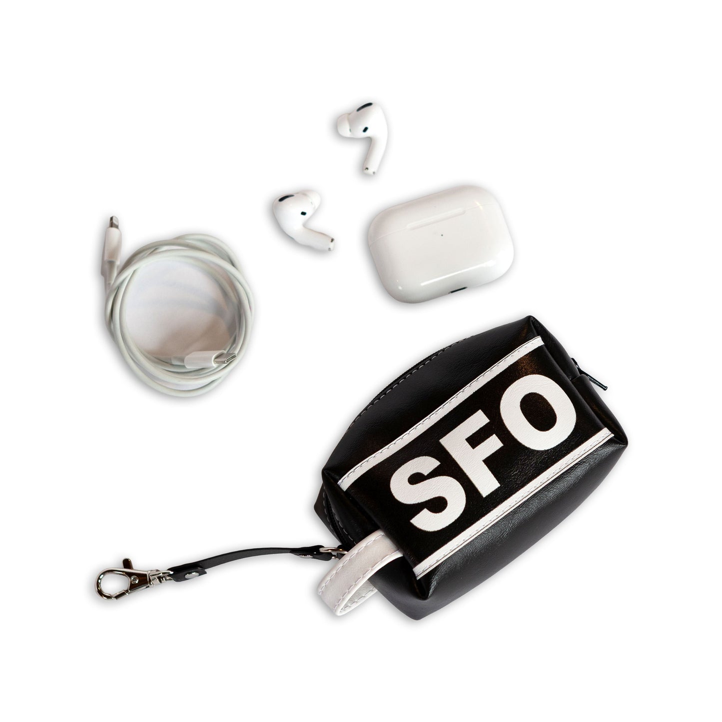 City Abbreviation Mini Bag Keychain Purse Charm
