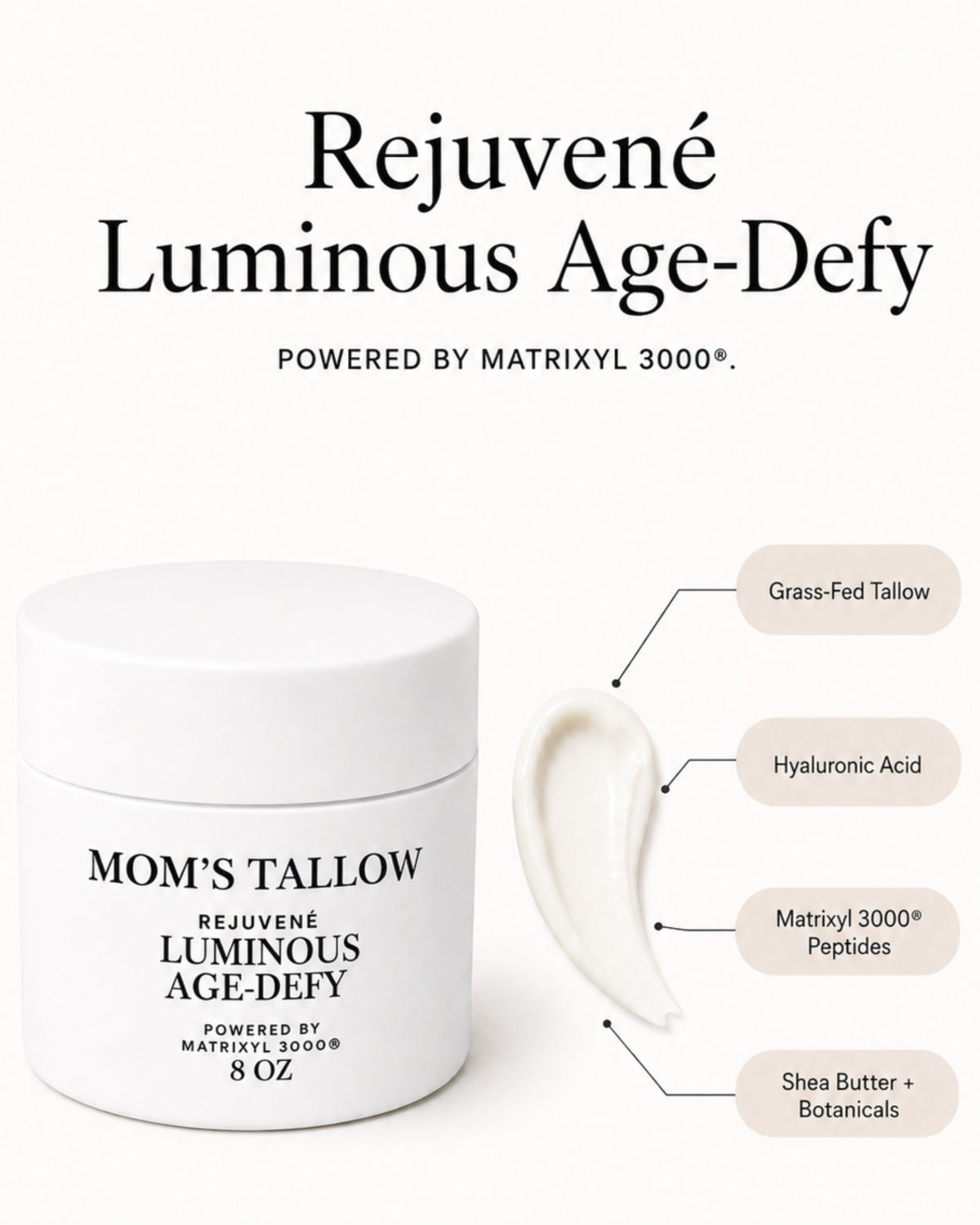 Advanced Rejuvené Luminous Age-Defy Face/Neck Cream: Featuring Matrixyl® 3000 (+ Free 4oz Deep Firming Serum)