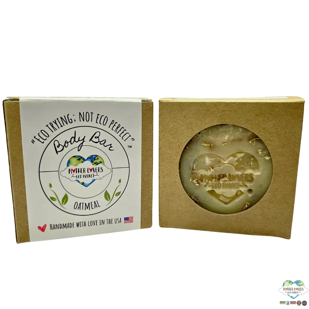 Mother Lovin Body Bar Soap - 4 oz - Oatmeal - Sensitive Skin - Handmade - Vegan - Organic - Zero Waste