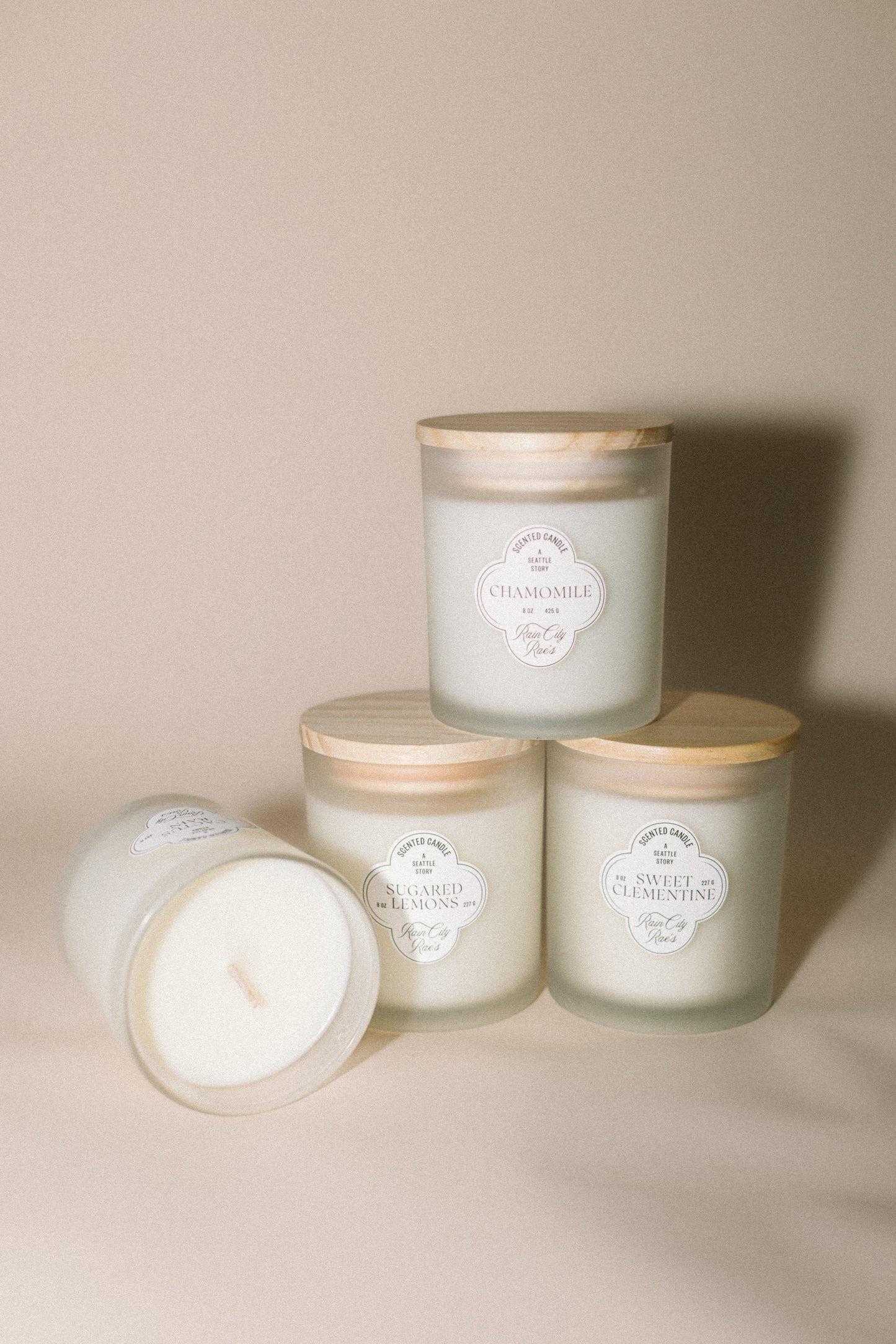 Sugared Lemons 8 oz Frosted Candle