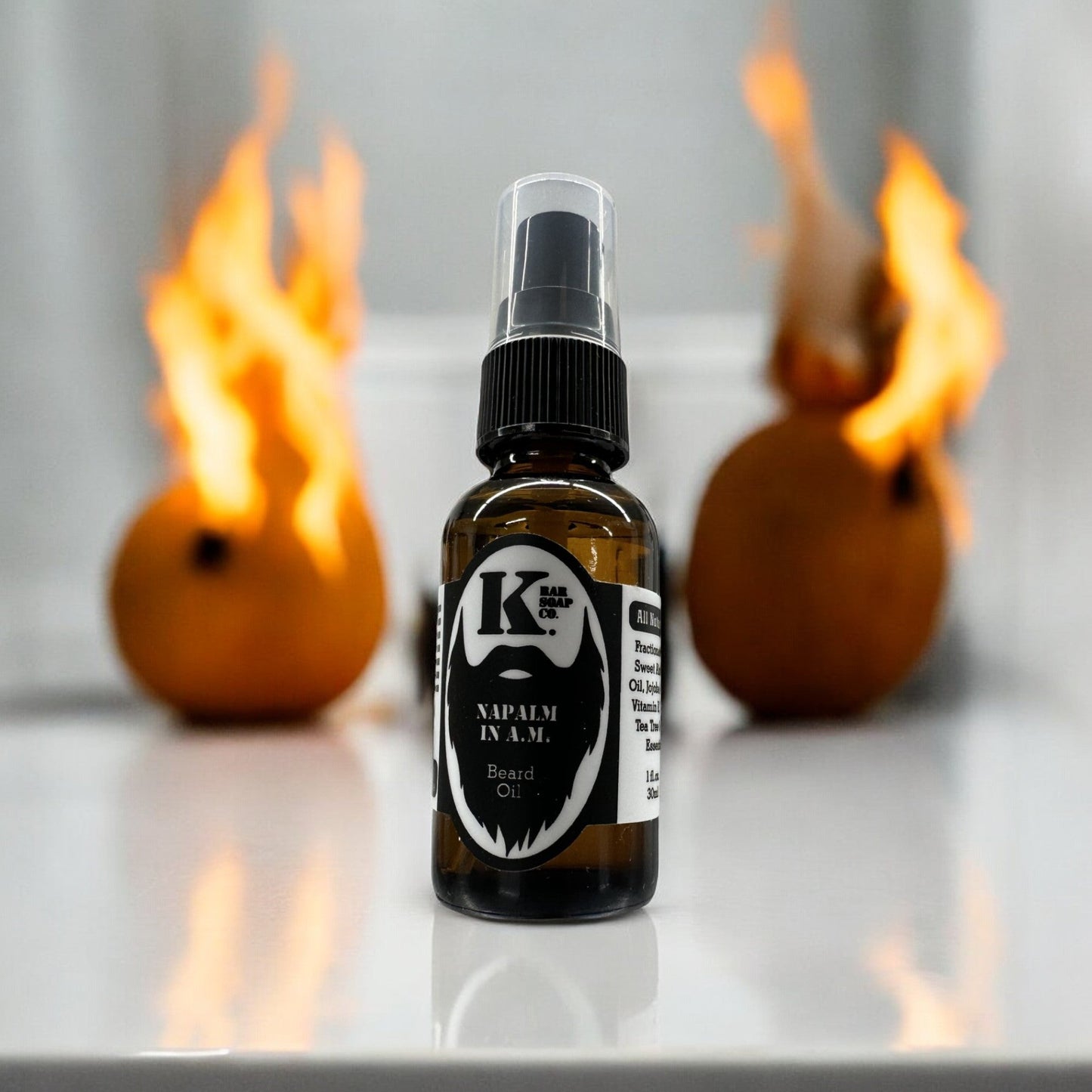 Napalm in A.M. Premium Beard Oil (Earthy, Turmeric, Walnut, Citrus)