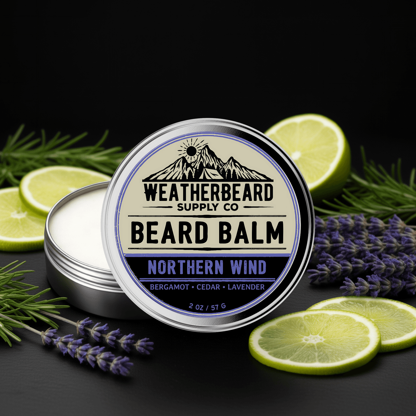 Northern Wind Beard Balm - Bergamot, Cedar, Lavender