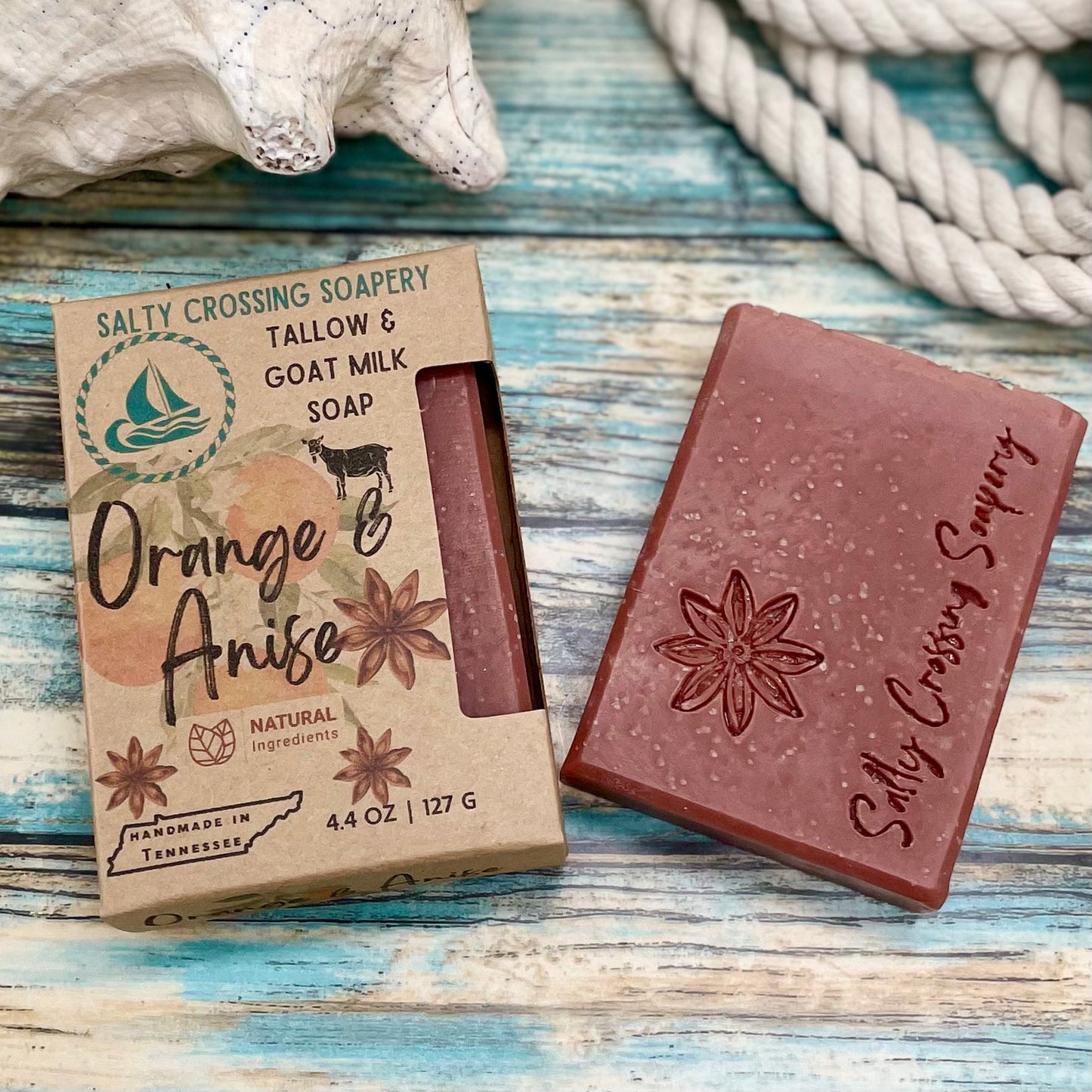 Orange & Anise Soap Bar with Tallow and Goat Milk