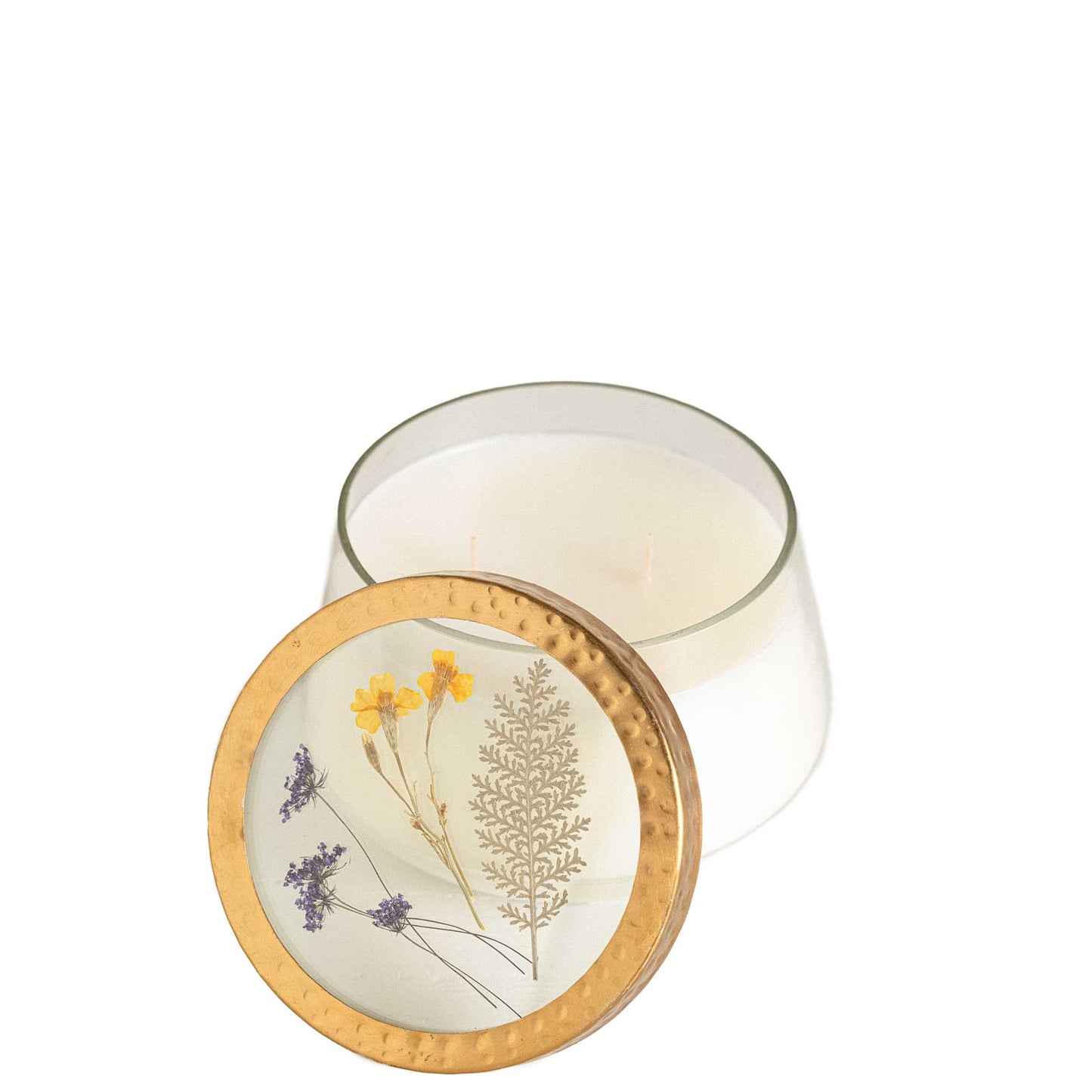 Signature Pressed Floral Candle - Roman Lavender