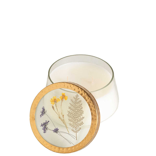 Signature Pressed Floral Candle - Roman Lavender