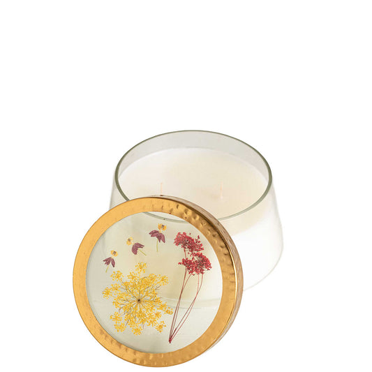 Signature Pressed Floral Candle - Spicy Apple