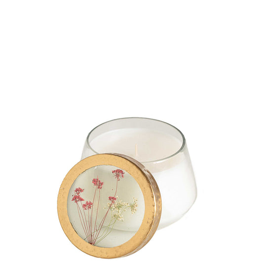 Accent Pressed Floral Candle - Spicy Apple