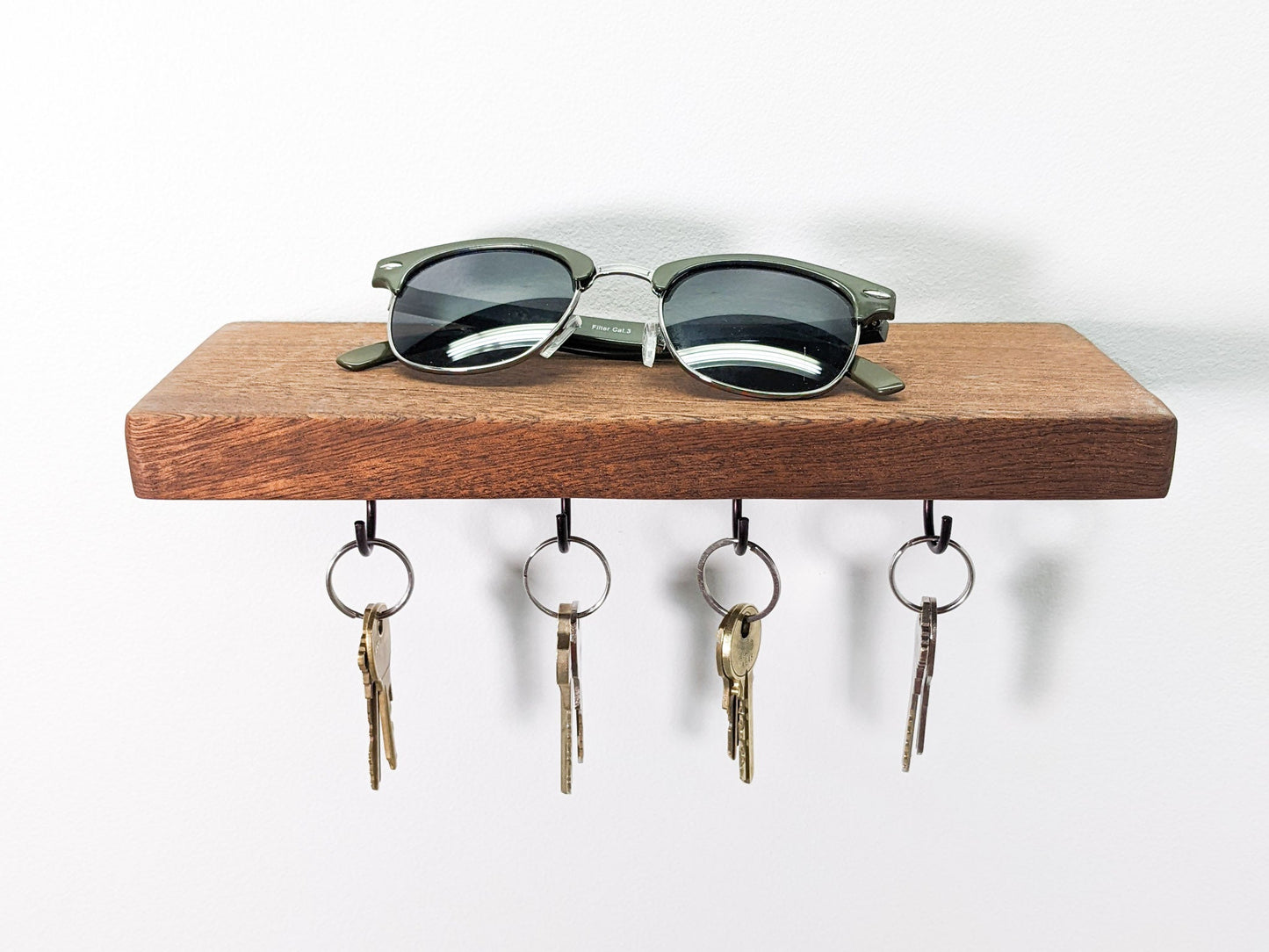 Key Hook Shelf in Oak