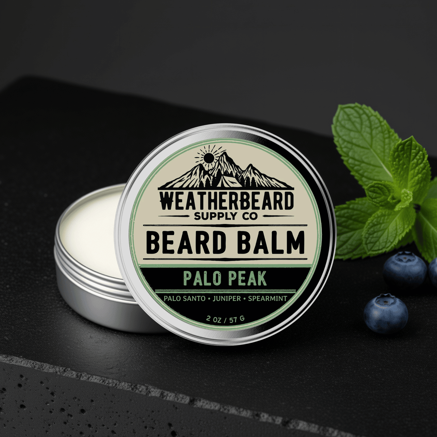Palo Peak Beard Balm - Palo Santo, Juniper, Spearmint