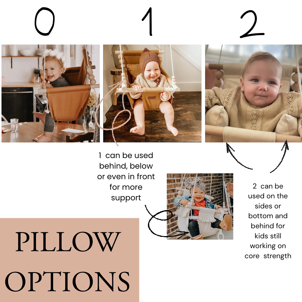 Indoor High Back Cotton Baby & Toddler Swing-French Gray Buffalo Check