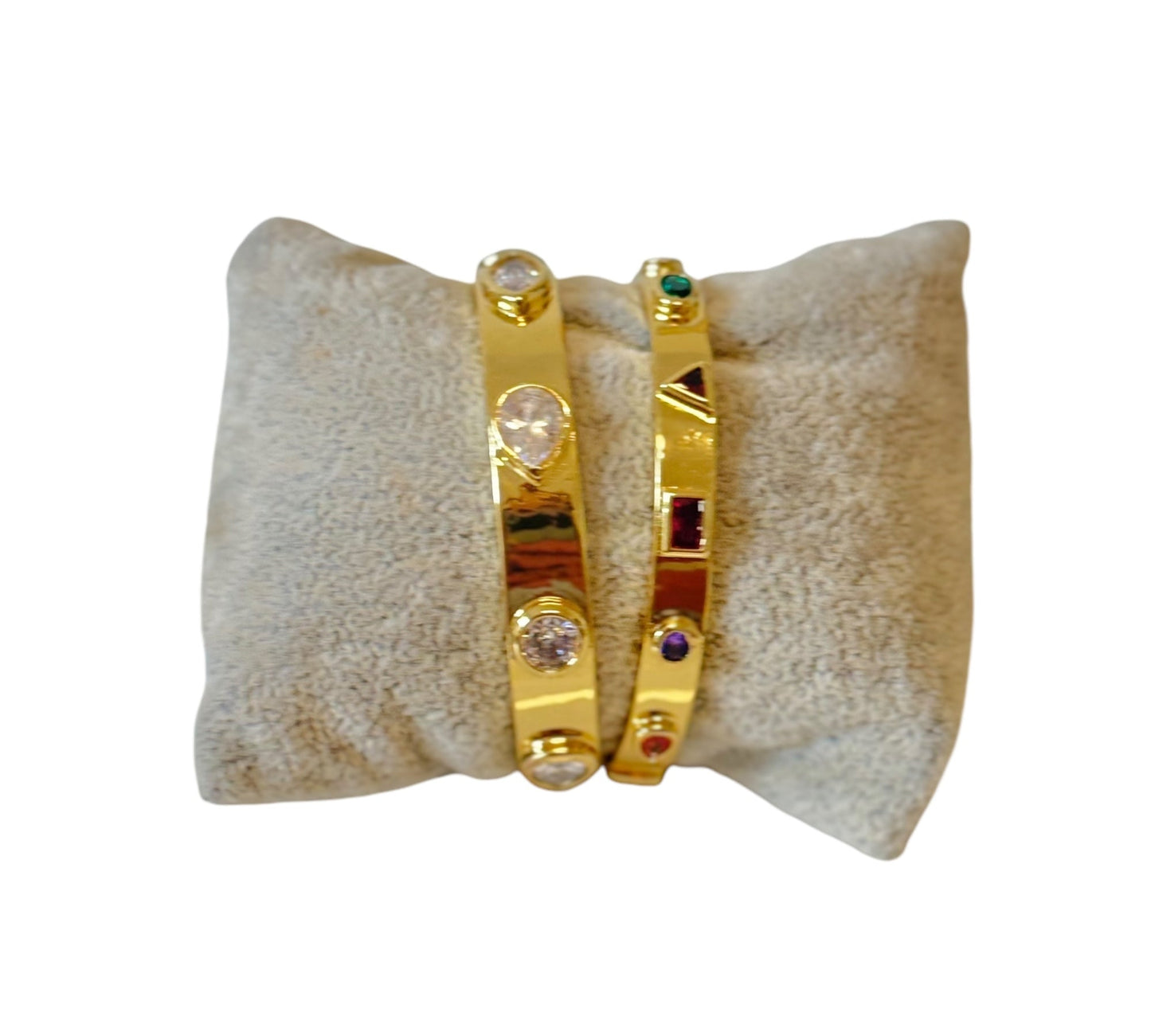 Rainbow Gold Zirconia Bangle