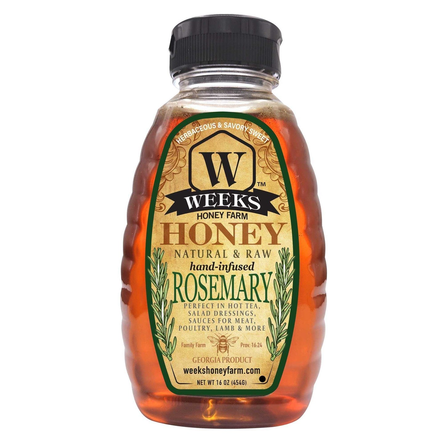 Hand-Infused Rosemary Honey | Weeks Honey Farm