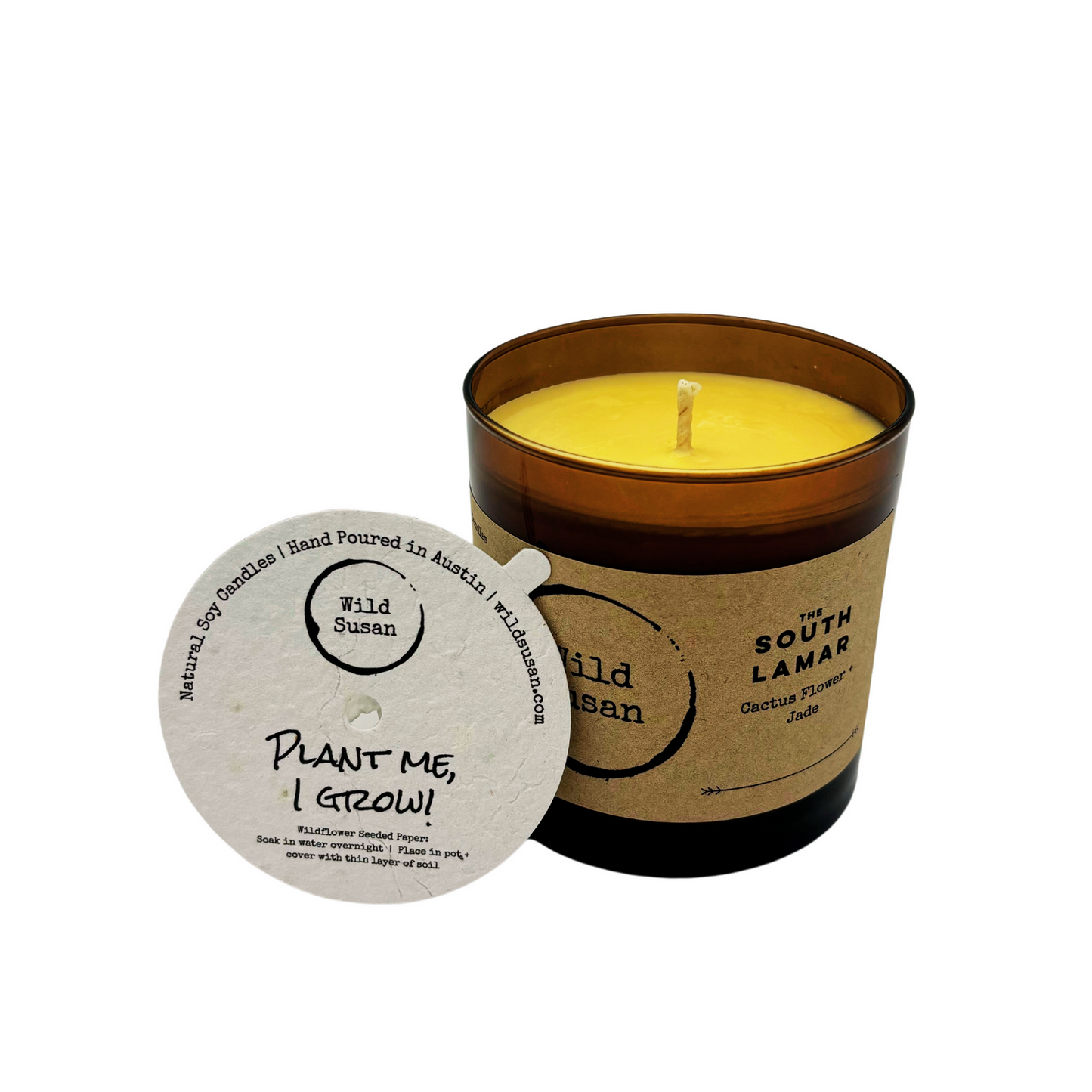 South Lamar [Cactus Flower + Jade] Soy Candle