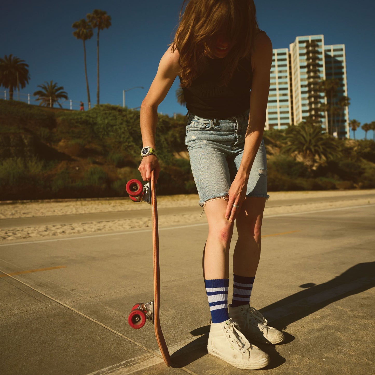 White Striped Socks | Royal
