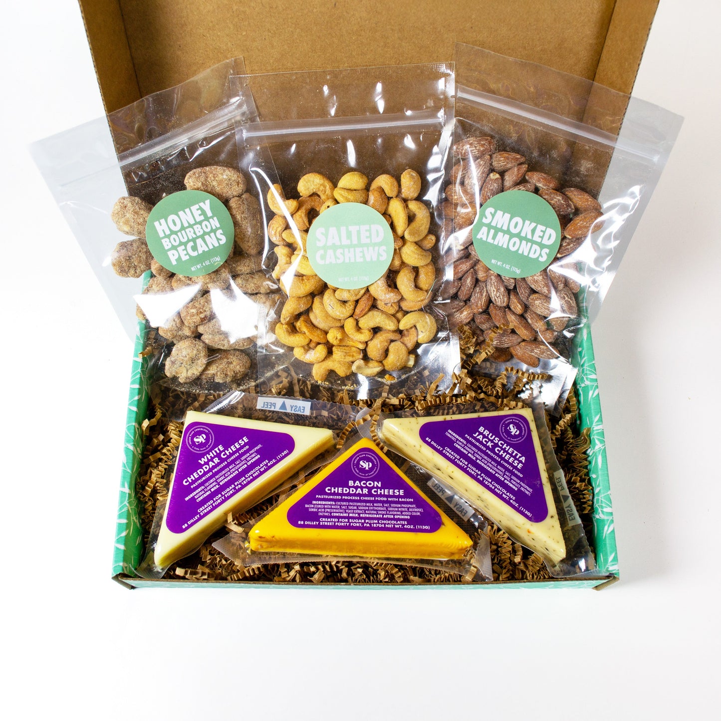 Signature Nuts & Cheese Gift Box – 6 Gourmet Snacks