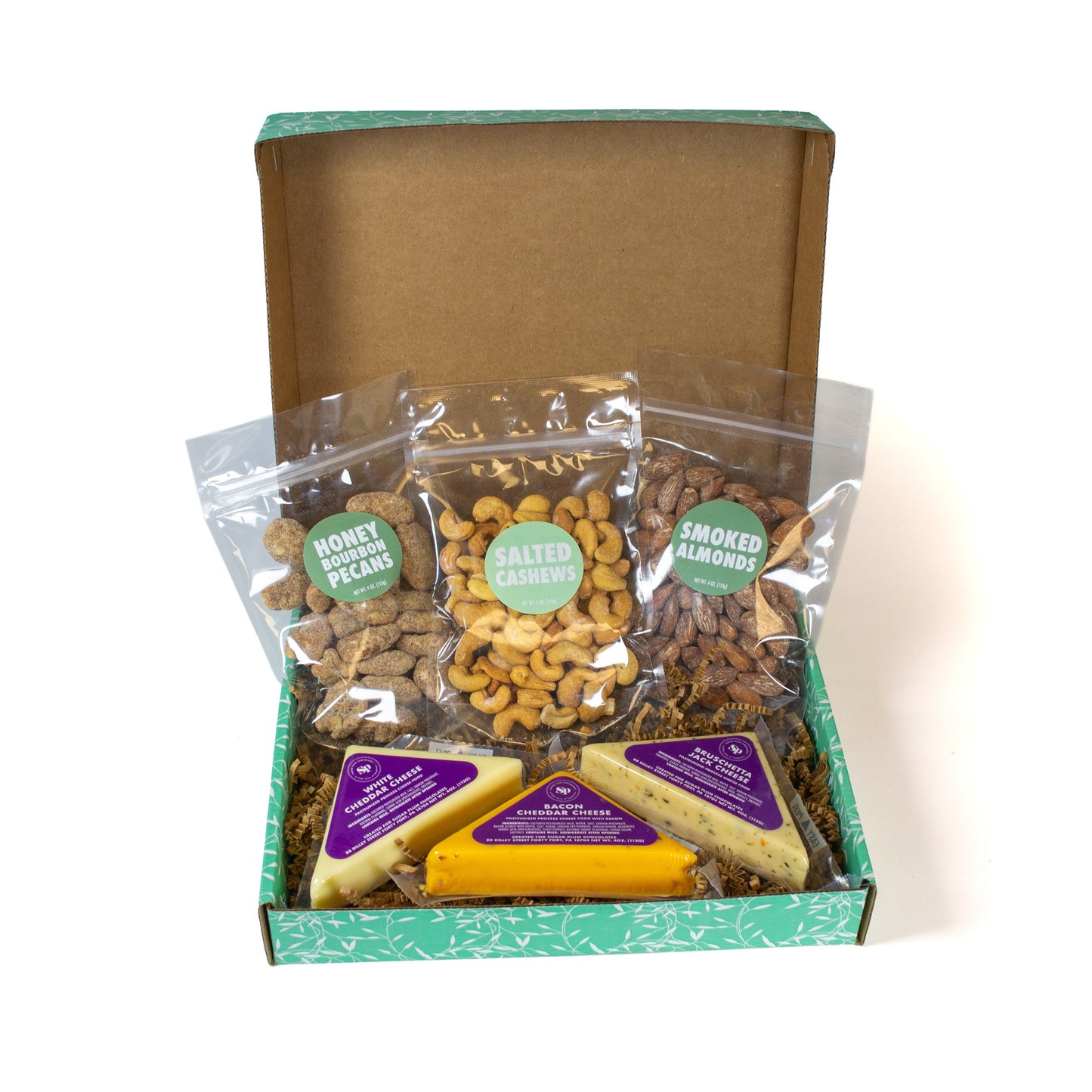 Signature Nuts & Cheese Gift Box – 6 Gourmet Snacks