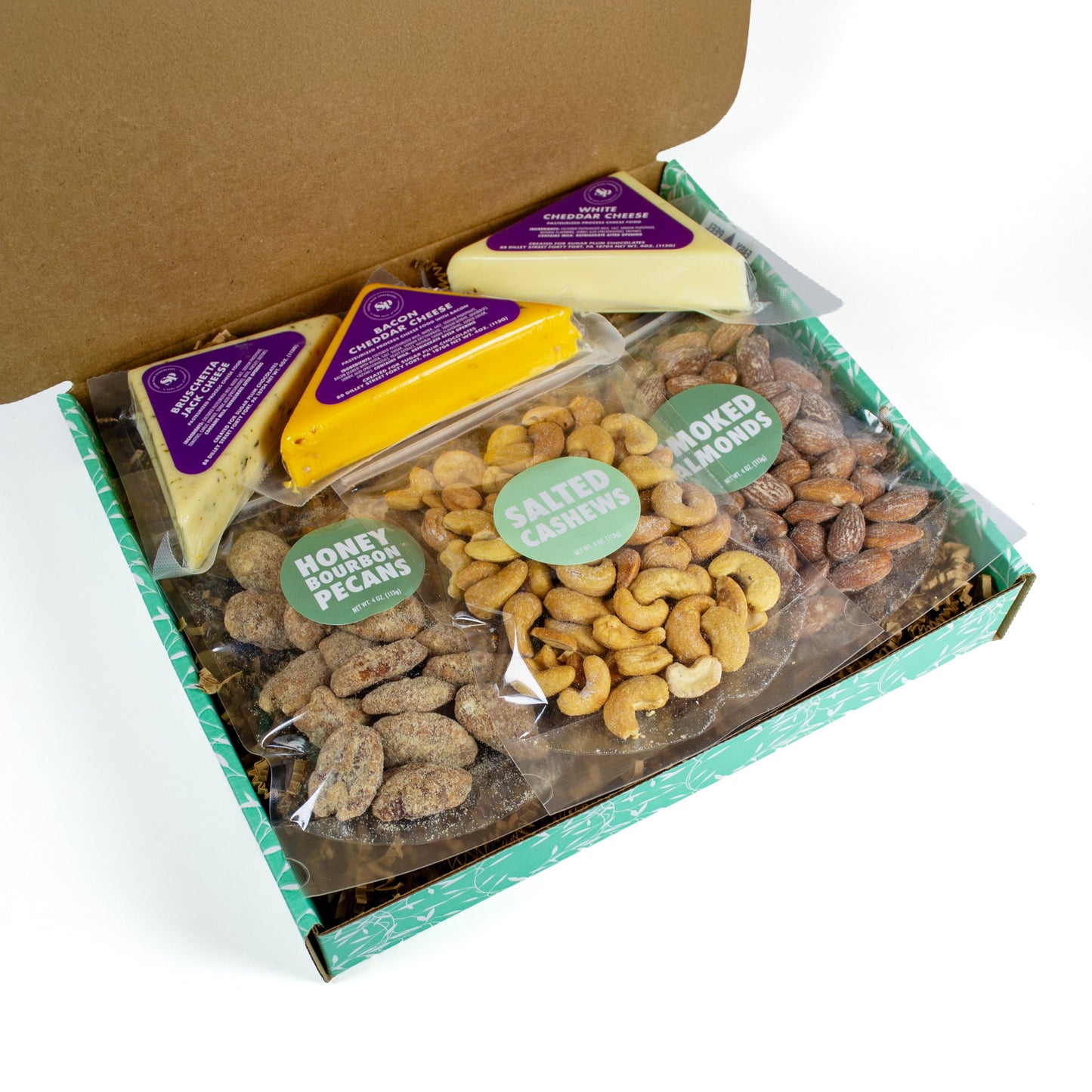 Signature Nuts & Cheese Gift Box – 6 Gourmet Snacks