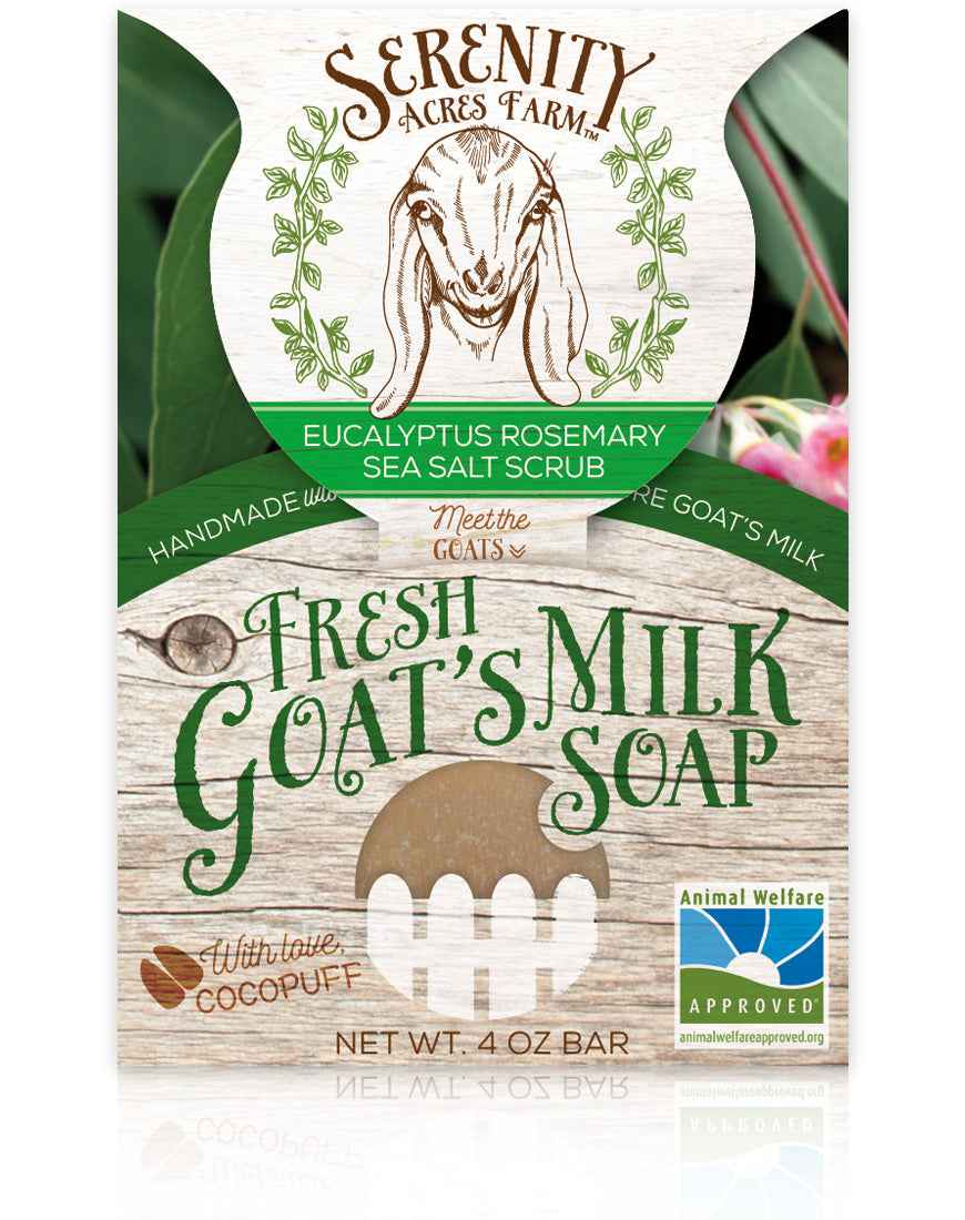 Eucalyptus Rosemary Goat Milk Soap | Sea Salt & Mineral-Rich | Serenity Acres Farm™