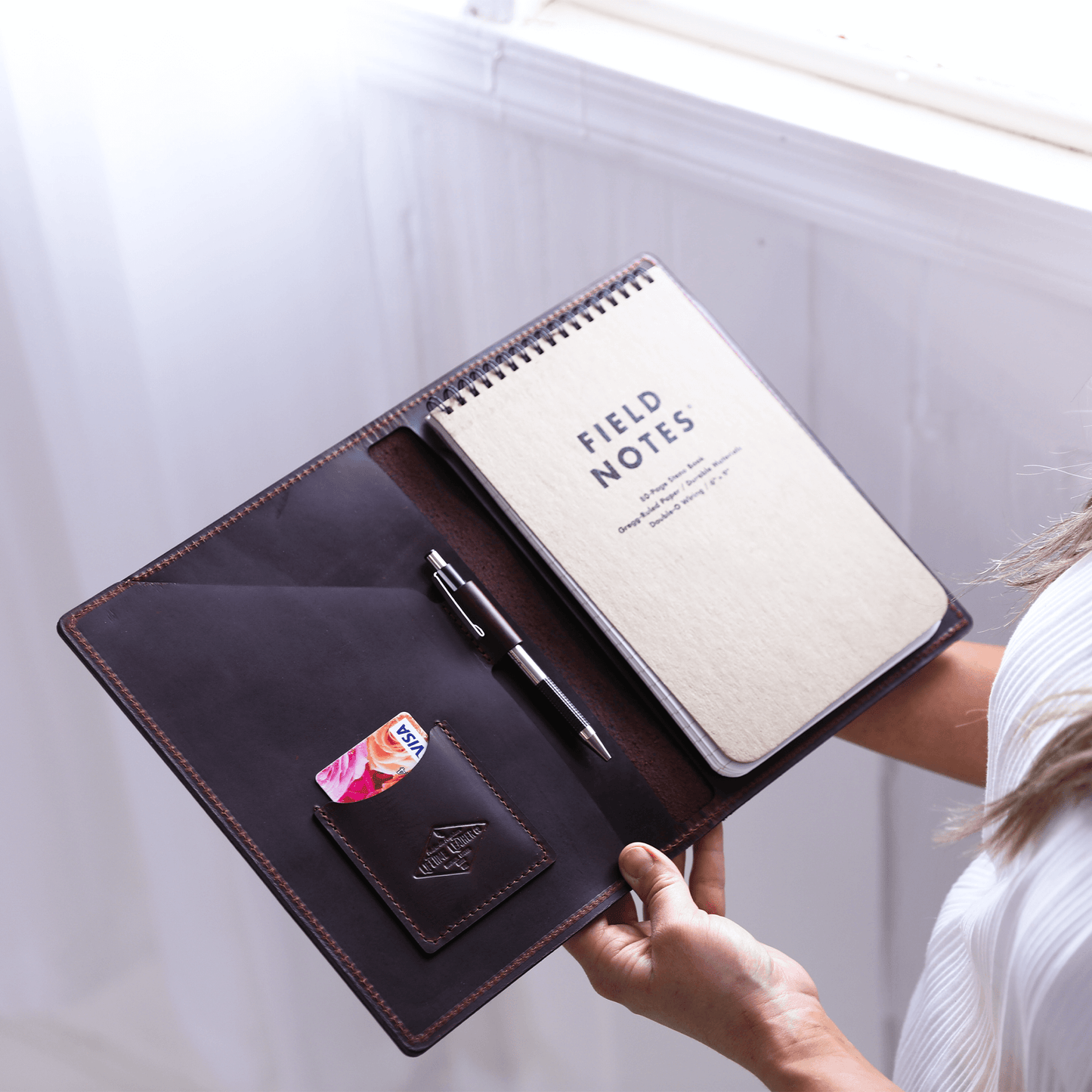 Leather Steno Pad All For American