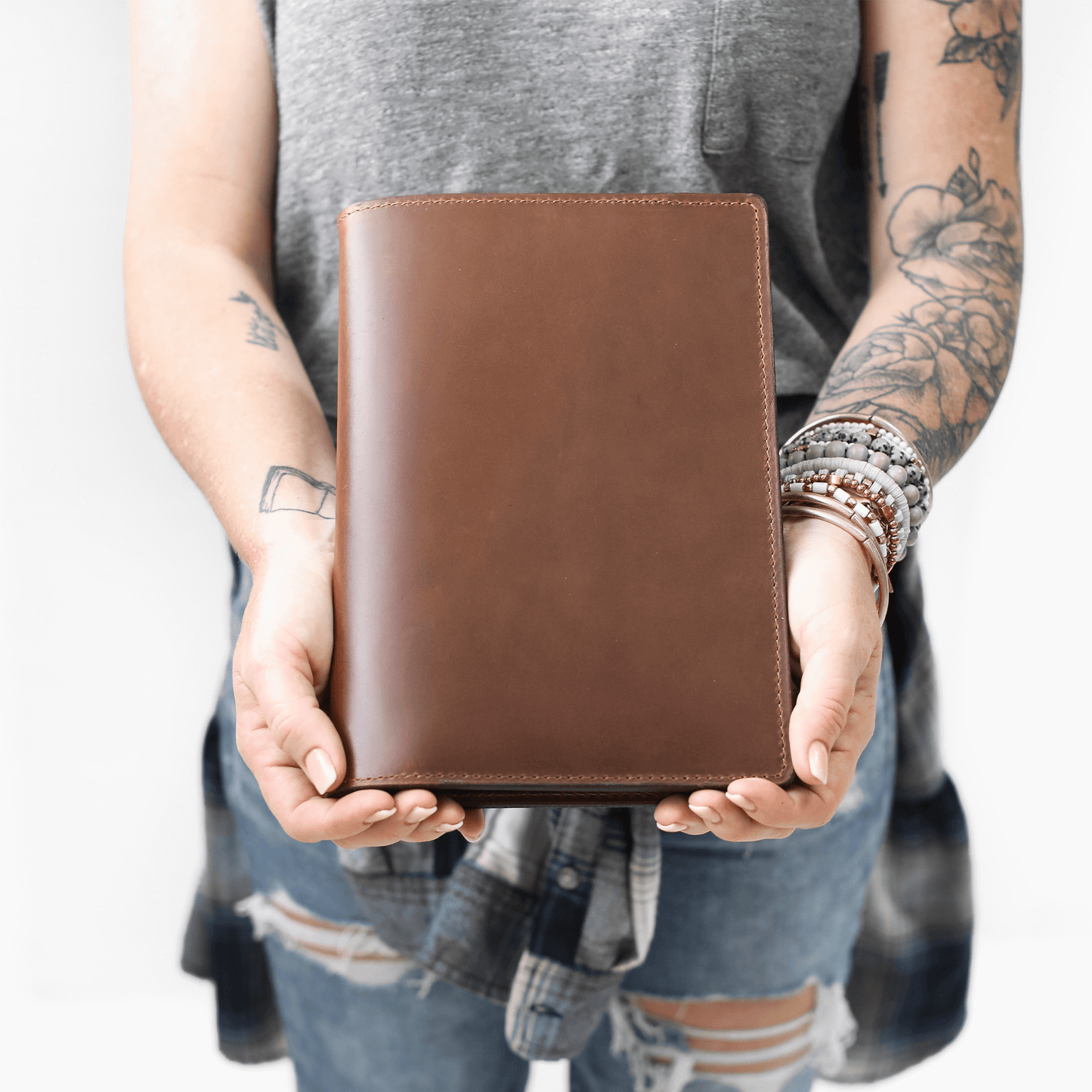 Leather Steno Pad All For American
